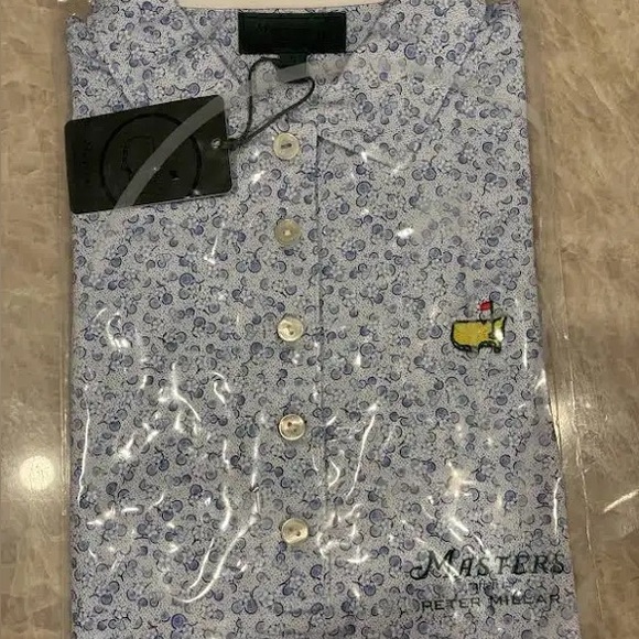 Masters Other - New Masters Peter Millar Blue and White Azaleas Polo